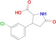 3-(3-Chlorophenyl)-5-oxopyrrolidine-2-carboxylic acid