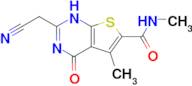 2-(cyanomethyl)-N,5-dimethyl-4-oxo-1H,4H-thieno[2,3-d]pyrimidine-6-carboxamide