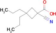 1-Cyano-3,3-dipropylcyclobutane-1-carboxylic acid