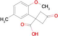 1-(2-Methoxy-5-methylphenyl)-3-oxocyclobutane-1-carboxylic acid