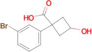 1-(3-Bromophenyl)-3-hydroxycyclobutane-1-carboxylic acid