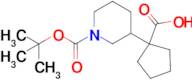 1-(1-(Tert-butoxycarbonyl)piperidin-3-yl)cyclopentane-1-carboxylic acid