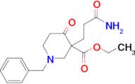 Ethyl 3-(3-amino-3-oxopropyl)-1-benzyl-4-oxopiperidine-3-carboxylate