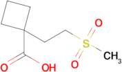 1-(2-(Methylsulfonyl)ethyl)cyclobutane-1-carboxylic acid