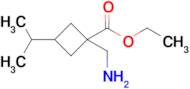 Ethyl 1-(aminomethyl)-3-isopropylcyclobutane-1-carboxylate