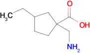 1-(Aminomethyl)-3-ethylcyclopentane-1-carboxylic acid