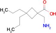 1-(Aminomethyl)-3,3-dipropylcyclobutane-1-carboxylic acid