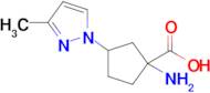 1-Amino-3-(3-methyl-1h-pyrazol-1-yl)cyclopentane-1-carboxylic acid