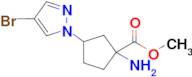 Methyl 1-amino-3-(4-bromo-1h-pyrazol-1-yl)cyclopentane-1-carboxylate