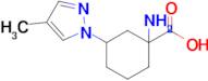 1-Amino-3-(4-methyl-1h-pyrazol-1-yl)cyclohexane-1-carboxylic acid