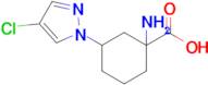 1-Amino-3-(4-chloro-1h-pyrazol-1-yl)cyclohexane-1-carboxylic acid