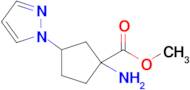 Methyl 1-amino-3-(1h-pyrazol-1-yl)cyclopentane-1-carboxylate