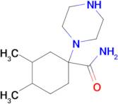 3,4-Dimethyl-1-(piperazin-1-yl)cyclohexane-1-carboxamide