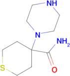 4-(Piperazin-1-yl)tetrahydro-2h-thiopyran-4-carboxamide