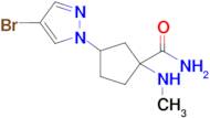 3-(4-Bromo-1h-pyrazol-1-yl)-1-(methylamino)cyclopentane-1-carboxamide