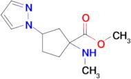 Methyl 1-(methylamino)-3-(1h-pyrazol-1-yl)cyclopentane-1-carboxylate