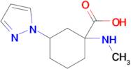 1-(Methylamino)-3-(1h-pyrazol-1-yl)cyclohexane-1-carboxylic acid