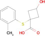 3-Hydroxy-1-(o-tolylthio)cyclobutane-1-carboxylic acid