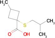 1-(Isobutylthio)-3-methylcyclobutane-1-carboxylic acid