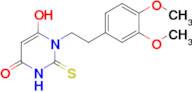 1-[2-(3,4-dimethoxyphenyl)ethyl]-6-hydroxy-2-sulfanylidene-1,2,3,4-tetrahydropyrimidin-4-one