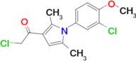 2-Chloro-1-(1-(3-chloro-4-methoxyphenyl)-2,5-dimethyl-1h-pyrrol-3-yl)ethan-1-one