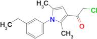 2-Chloro-1-(1-(3-ethylphenyl)-2,5-dimethyl-1h-pyrrol-3-yl)ethan-1-one