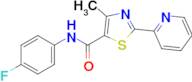 n-(4-Fluorophenyl)-4-methyl-2-(pyridin-2-yl)thiazole-5-carboxamide