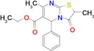 Ethyl 2,7-dimethyl-3-oxo-5-phenyl-2,3-dihydro-5h-thiazolo[3,2-a]pyrimidine-6-carboxylate