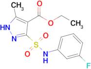 Ethyl 3-(n-(3-fluorophenyl)sulfamoyl)-5-methyl-1h-pyrazole-4-carboxylate