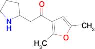 1-(2,5-Dimethylfuran-3-yl)-2-(pyrrolidin-2-yl)ethan-1-one