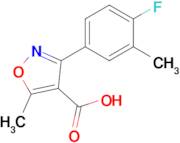 3-(4-Fluoro-3-methylphenyl)-5-methylisoxazole-4-carboxylic acid