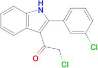 2-Chloro-1-(2-(3-chlorophenyl)-1h-indol-3-yl)ethan-1-one