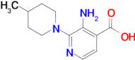 3-Amino-2-(4-methylpiperidin-1-yl)isonicotinic acid