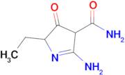 5-amino-2-ethyl-3-oxo-3,4-dihydro-2H-pyrrole-4-carboxamide