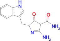 5-amino-2-[(1H-indol-3-yl)methyl]-3-oxo-3,4-dihydro-2H-pyrrole-4-carboxamide