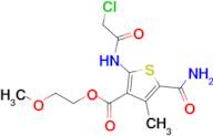 2-Methoxyethyl 5-carbamoyl-2-(2-chloroacetamido)-4-methylthiophene-3-carboxylate