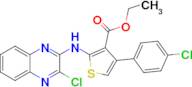 Ethyl 4-(4-chlorophenyl)-2-((3-chloroquinoxalin-2-yl)amino)thiophene-3-carboxylate