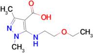 5-((2-Ethoxyethyl)amino)-1,3-dimethyl-1h-pyrazole-4-carboxylic acid