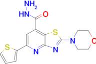 2-Morpholino-5-(thiophen-2-yl)thiazolo[4,5-b]pyridine-7-carbohydrazide