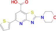 2-Morpholino-5-(thiophen-2-yl)thiazolo[4,5-b]pyridine-7-carboxylic acid