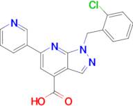 1-(2-Chlorobenzyl)-6-(pyridin-3-yl)-1h-pyrazolo[3,4-b]pyridine-4-carboxylic acid