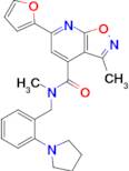 6-(Furan-2-yl)-n,3-dimethyl-N-(2-(pyrrolidin-1-yl)benzyl)isoxazolo[5,4-b]pyridine-4-carboxamide