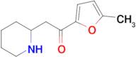 1-(5-Methylfuran-2-yl)-2-(piperidin-2-yl)ethan-1-one