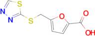 5-(((1,3,4-Thiadiazol-2-yl)thio)methyl)furan-2-carboxylic acid