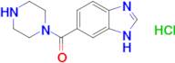 6-(piperazine-1-carbonyl)-1H-1,3-benzodiazole hydrochloride