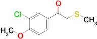 1-(3-Chloro-4-methoxyphenyl)-2-(methylthio)ethan-1-one