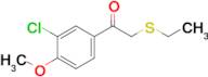 1-(3-Chloro-4-methoxyphenyl)-2-(ethylthio)ethan-1-one