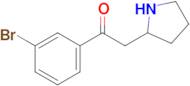 1-(3-Bromophenyl)-2-(pyrrolidin-2-yl)ethan-1-one