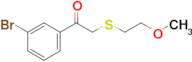 1-(3-Bromophenyl)-2-((2-methoxyethyl)thio)ethan-1-one