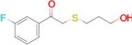 1-(3-Fluorophenyl)-2-((3-hydroxypropyl)thio)ethan-1-one